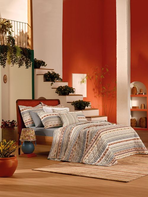 Jogo Roupa de Cama Queen 4 Peças, 100% Algodão 180 Fios Florença