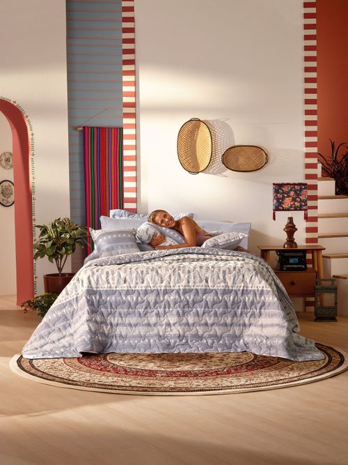 Jogo Roupa de Cama King 4 Peças, 100% Algodão 180 Fios Florença