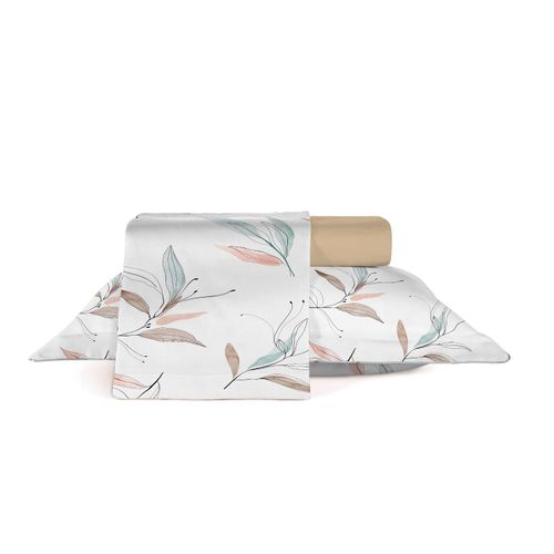 Jogo Roupa de Cama King 4 Peças, 100% Algodão 180 Fios Florença