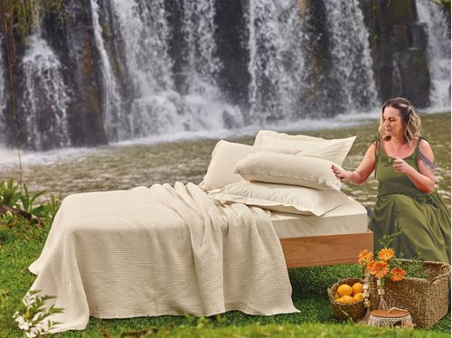 Kit Colcha King 100% Algodão Organic