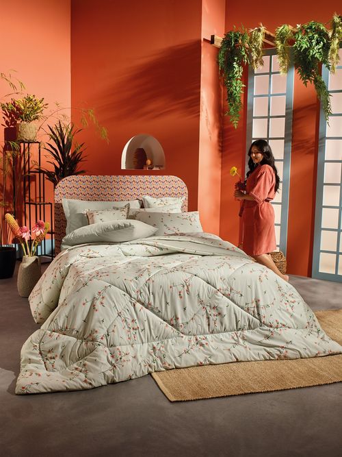 Jogo Roupa de Cama King 4 Peças 100% Algodão 150 Fios Diamante