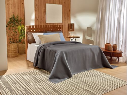 Kit Colcha e Porta Travesseiro Piquet Casal 235 g/m² Gênova