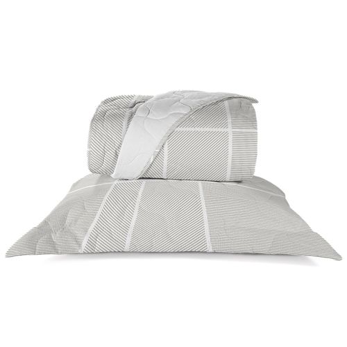 Jogo Cobre Leito com Porta Travesseiro Casal 100% Algodão 200 Fios Lumiére