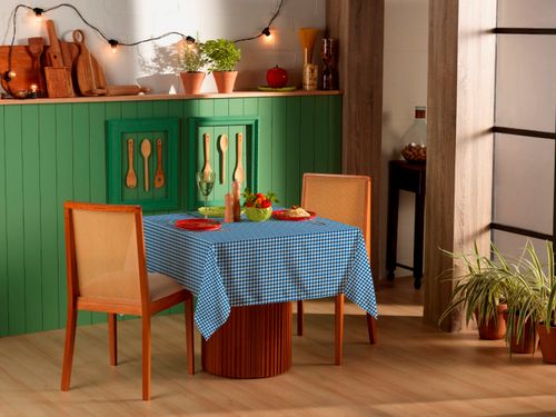 Toalha de Mesa Xadrez 140x140 cm Italianinha