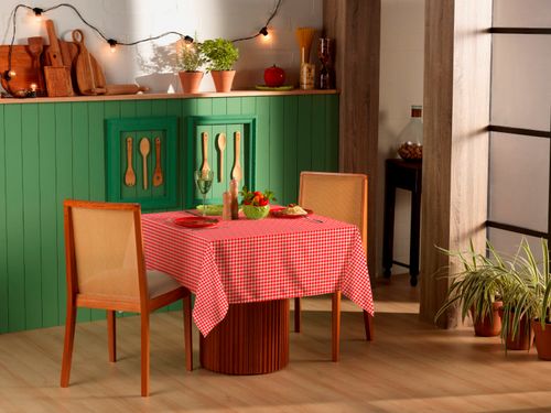 Toalha de Mesa Xadrez 140x140 cm Italianinha