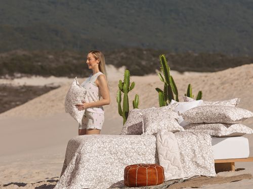 Jogo de Cama Casal 4 Peças 100% Algodão 180 Fios Florença