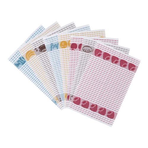 Jogo de Panos de Copa 8 Peças 100% Algodão 320 g/m² Gourmet