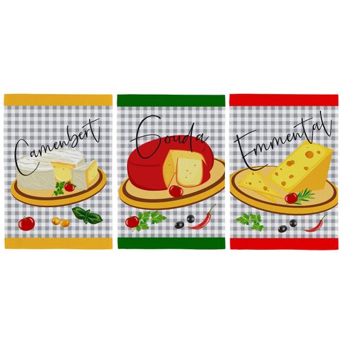 Jogo Panos de Copa 3 Peças 046x065 cm 300 g/m² Fiori