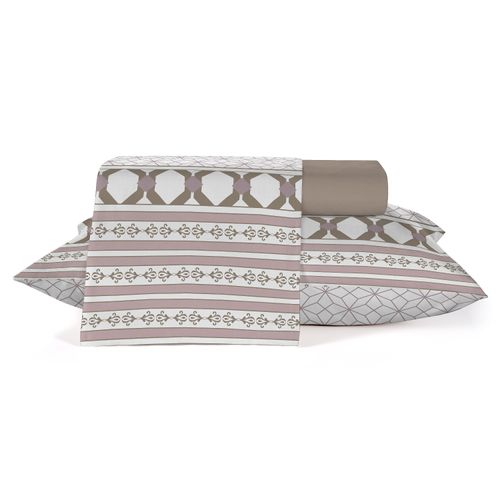 Jogo Roupa de Cama Queen 4 Peças 100% Algodão 150 Fios Diamante