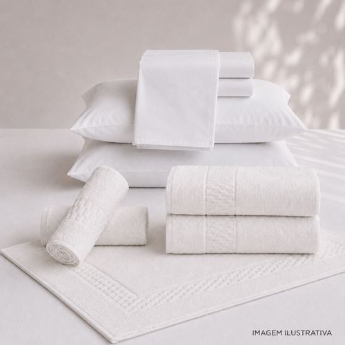 Kit Standard Solteiro Profiline | Jogo de Cama Madri 180 Fios + Toalhas de Banho e Rosto Madri 440 g/m² + Toalha para Piso Madri 600 g/m²