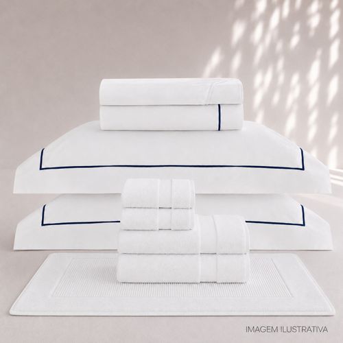Kit Super Luxo Casal Profiline | Jogo de Cama com Festone Turquesa 400 Fios + Jogo de Toalhas Safira 670 g/m²
