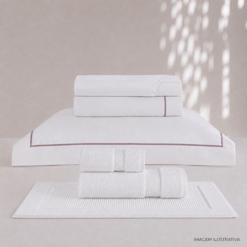 Kit Super Luxo Solteiro Profiline | Jogo de Cama com Festone Turquesa 400 Fios + Jogo de Toalhas Safira 670 g/m²