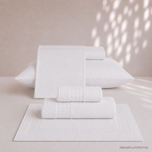 Kit Standard Solteiro Profiline | Jogo de Cama Madri 180 Fios + Toalhas de Banho e Rosto Toronto 500 g/m² + Toalha para Piso Madri 600 g/m²
