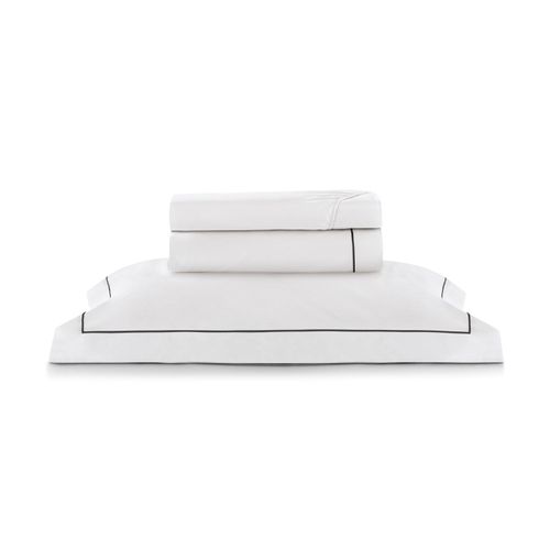 Kit Super Luxo Solteiro Profiline | Jogo de Cama com Friso Pérola 300 Fios + Jogo de Toalhas Pérola 600 g/m²