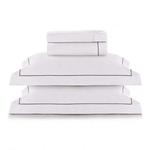 Kit Super Luxo Casal Profiline | Jogo de Cama com Friso Pérola 300 Fios + Jogo de Toalhas Pérola 600 g/m²