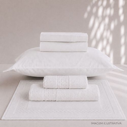 Kit Luxo Solteiro Profiline | Jogo de Cama Imperial Plus 200 Fios + Toalhas de Banho e Rosto Toronto 500 g/m² + Toalha para Piso Madri 600 g/m²