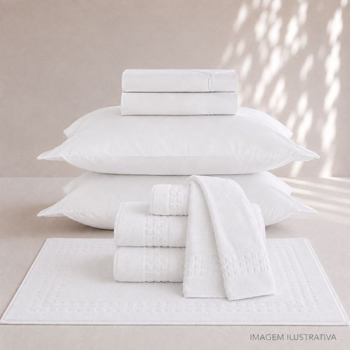 Kit Luxo Casal Profiline | Jogo de Cama Imperial Plus 200 Fios + Jogo de Toalhas Toronto 500 g/m²