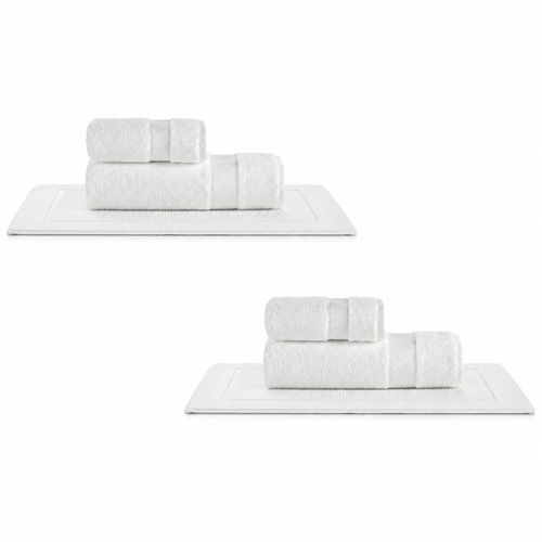2 Kits - Super Luxo Profiline Solteiro Turquesa | Jogo de Cama com Festonê 400 Fios + Jogo de Toalhas Safira 670 g/m²