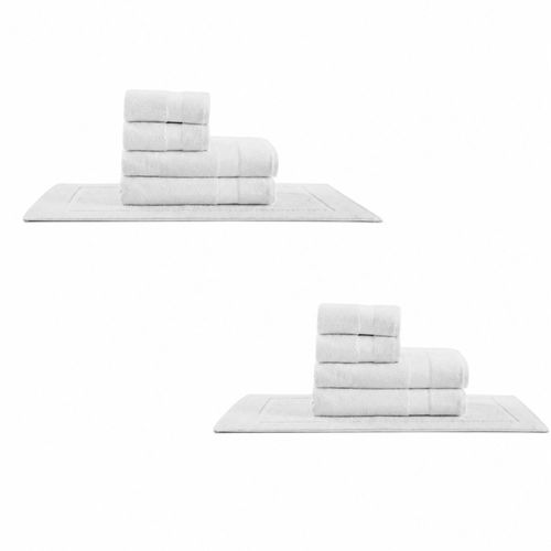 2 Kits - Super Luxo Profiline Casal Turquesa | Jogo de Cama com Festonê 400 Fios + Jogo de Toalhas Safira 670 g/m²