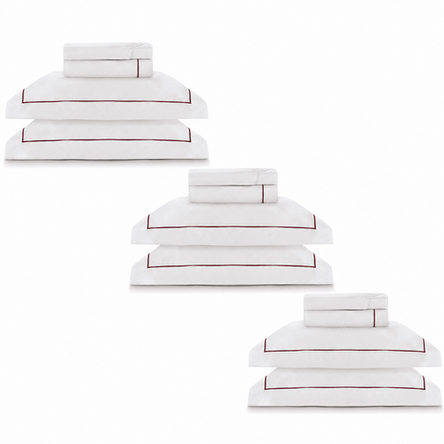 3 Kits - Super Luxo Profiline Queen Turquesa | Jogo de Cama com Festonê 400 Fios