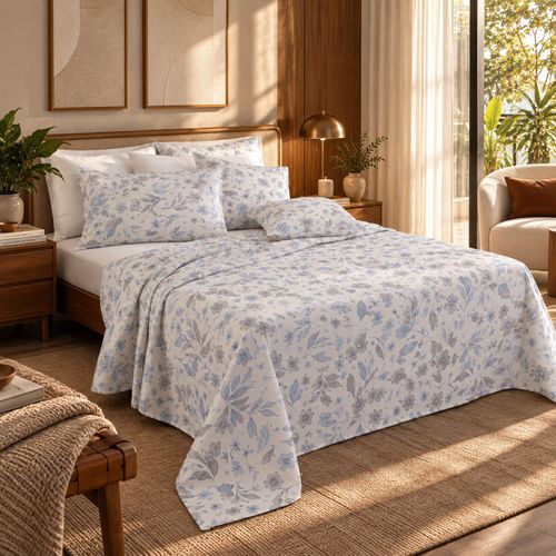 Jogo Roupa de Cama Solteiro 3 Peças 100% Algodão 150 Fios Diamante