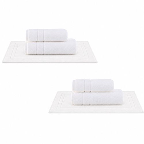 Kit Standard Solteiro Teka | 2 Jogos de Cama 180 Fios + 2 Toalhas de Banho 440 g/m² + 2 Toalhas de Rosto 440 g/m² + 2 Toalhas para Piso 600 g/m²