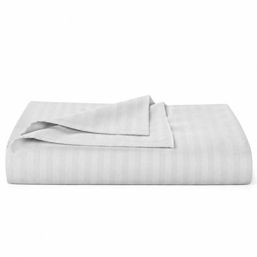 Sobre Lençol Casal 100% Algodão 300 Fios Acetinado Pérola Stripe